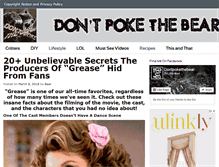 Tablet Screenshot of dontpokthebear.com